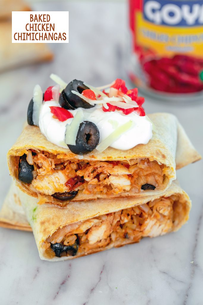 Baked Chicken Chimichangas 