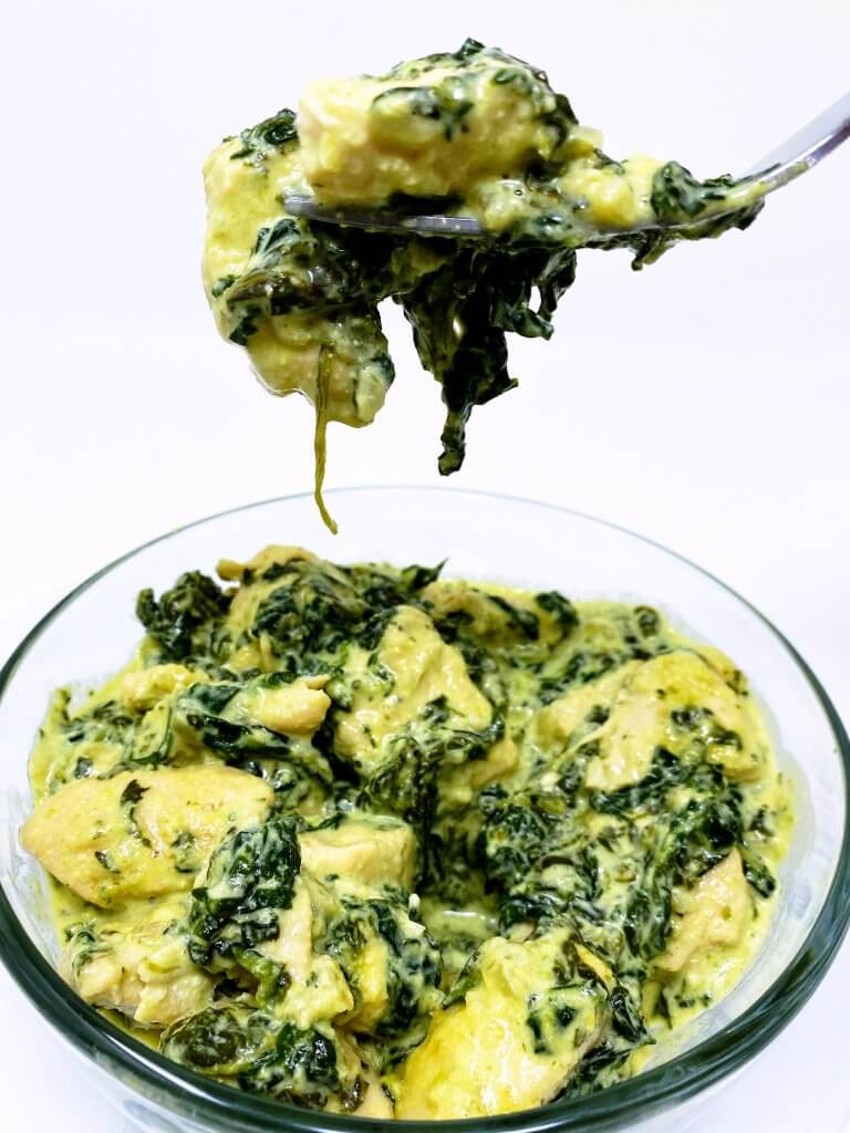 Chicken Tenderloin with Creamy Spinach Sauce